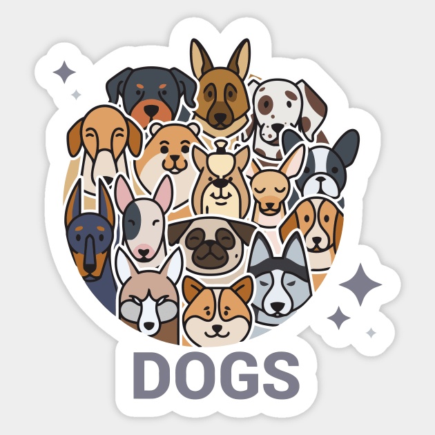 Dogs Sticker by DogsandCats